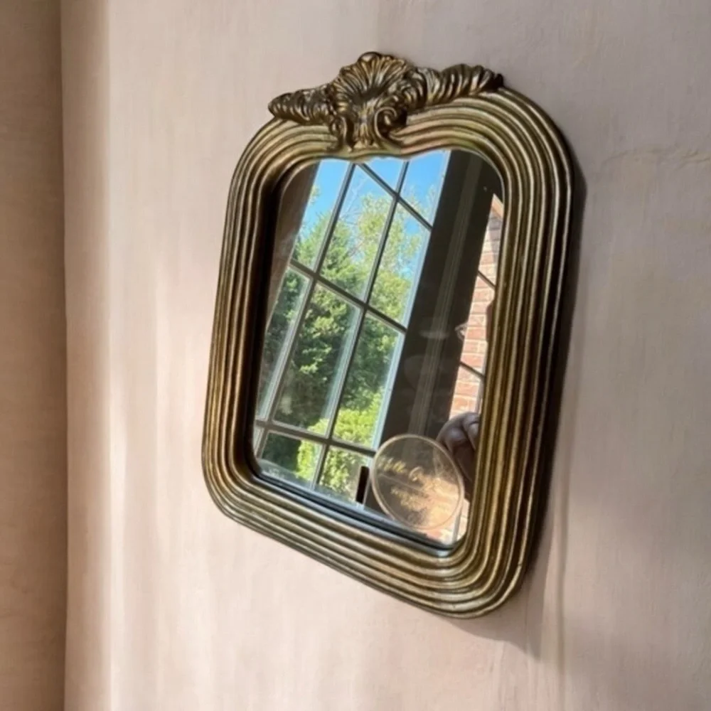 ORNATE Gold Easel Back Table Top Easel Mirror 9”x6.5”